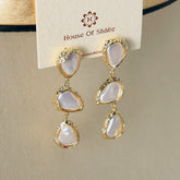 White Fancy Pearl Earrings